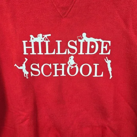Vtg Russell Athletic Men's Red Hillside School Sweatshirt Made In USA Size M - Picture 3 of 9